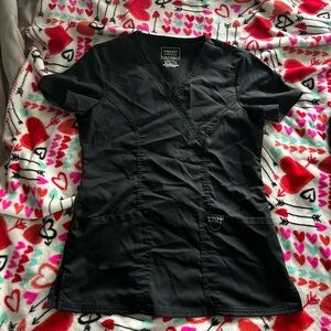 Cherokee Women's Classic Black V-Neck Scrub Top